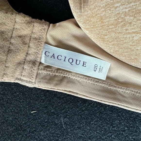 Cacique Lane Bryant 42D  true embrace t-shirt bra in nude / beige - Picture 2 of 3